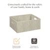 M333100OSC,Babyletto,Nate Berkus x Babyletto Fabric Accessory Bin in Perf Olive Stripe Eco-Crossweave