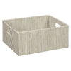 M333100OSC,Babyletto,Nate Berkus x Babyletto Fabric Accessory Bin in Perf Olive Stripe Eco-Crossweave