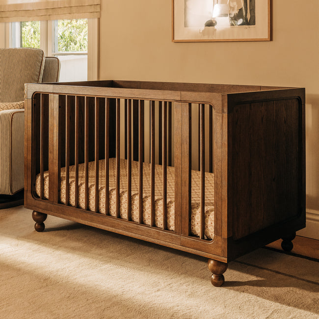M33380TE,Babyletto,Nate Berkus x Babyletto Astre All-Stages® Crib w/Bassinet & Toddler Bed Kits in Toffee