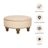 M33385BSCTF,Babyletto,Nate Berkus x Babyletto Astre Ottoman in Perf Bronze Stripe Eco-Crossweave w/Toffee feet