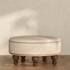 M33385BSRCTF,Babyletto,Nate Berkus x Babyletto Astre Ottoman in Perf Bronze Star Eco-Crossweave w/Toffee feet
