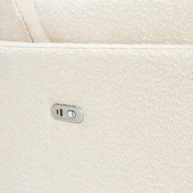 M33988PWB,Babyletto,Nori Glider Recliner w/ Electronic Control and USB in Performance Ivory Boucle