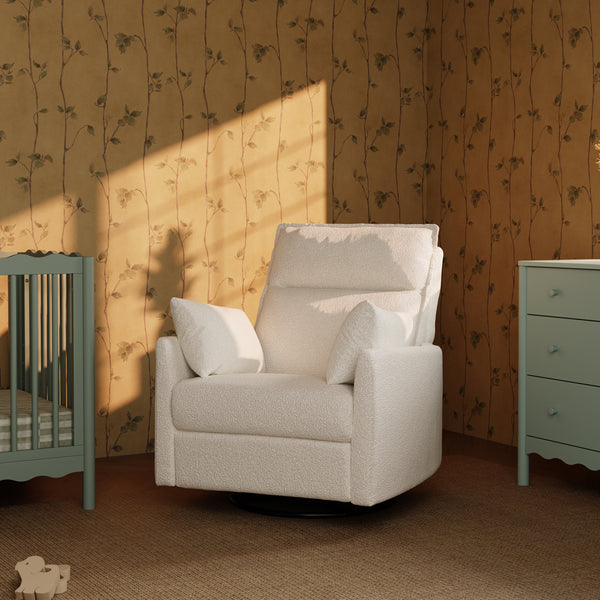 M33988PWB,Babyletto,Nori Glider Recliner w/ Electronic Control and USB in Performance Ivory Boucle