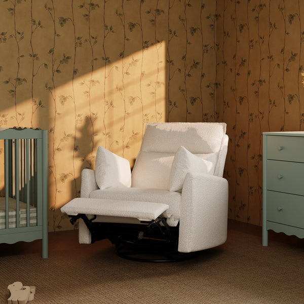 M33988PWB,Babyletto,Nori Glider Recliner w/ Electronic Control and USB in Performance Ivory Boucle