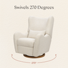 M34288PSWTB,Babyletto,Nate Berkus x Babyletto Westham Power Recliner in Performance Powder Slub Weave w/Toffee Base