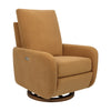 M34688PSVTB,Babyletto,Petal Glider Recliner w/Electronic Control and USB in Performance Sienna Velvet w/ Toffee Wood Base
