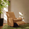 M34688PSVTB,Babyletto,Petal Glider Recliner w/Electronic Control and USB in Performance Sienna Velvet w/ Toffee Wood Base