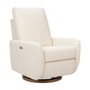 M34688PWBTB,Babyletto,Petal Glider Recliner w/Electronic Control and USB in Performance Ivory Boucle w/ Toffee Wood Base