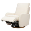 M34688PWBTB,Babyletto,Petal Glider Recliner w/Electronic Control and USB in Performance Ivory Boucle w/ Toffee Wood Base