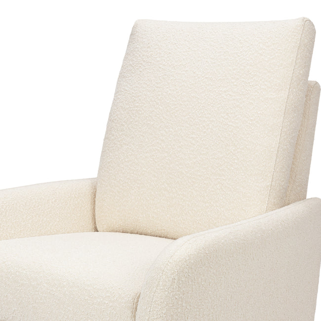 M34688PWBTB,Babyletto,Petal Glider Recliner w/Electronic Control and USB in Performance Ivory Boucle w/ Toffee Wood Base