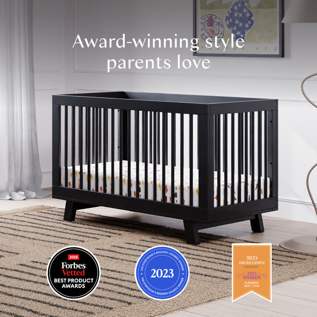 M4201B,Babyletto,Hudson 3-in-1 Convertible Crib w/Toddler Bed Conversion Kit in Black