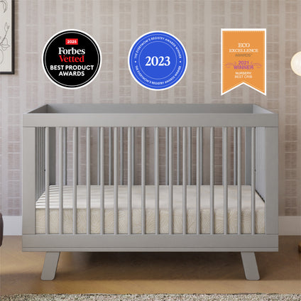 M4201G,Babyletto,Hudson 3-in-1 Convertible Crib w/Toddler Bed Conversion Kit in Grey Finish