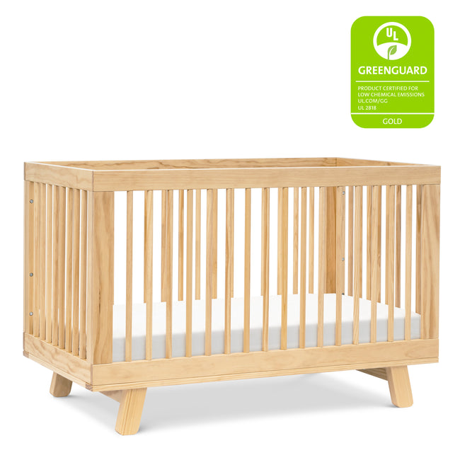 M4201N,Babyletto,Hudson 3-in-1 Convertible Crib w/Toddler Bed Conversion Kit in Natural Finish