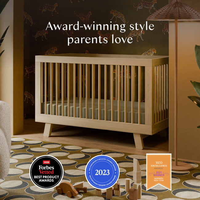 M4201N,Babyletto,Hudson 3-in-1 Convertible Crib w/Toddler Bed Conversion Kit in Natural Finish