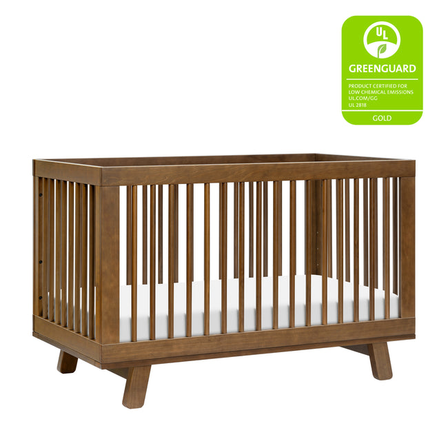 M4201NL,Babyletto,Hudson 3-in-1 Convertible Crib w/Toddler Bed Conversion Kit in Natural Walnut