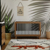 M4201NLB,Babyletto,Hudson 3-in-1 Convertible Crib w/ToddlerBedConversion Kit in Natural Walnut/Black