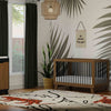 M4201NLB,Babyletto,Hudson 3-in-1 Convertible Crib w/ToddlerBedConversion Kit in Natural Walnut/Black
