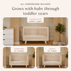 M4201NX,Babyletto,Hudson 3-in-1 Convertible Crib w/Toddler Bed Conversion Kit in Washed Natural