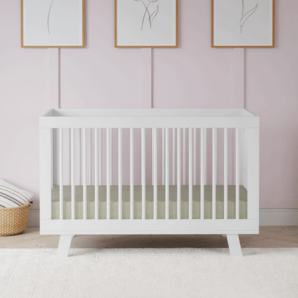 M4201W,Babyletto,Hudson 3-in-1 Convertible Crib w/Toddler Bed Conversion Kit in White Finish