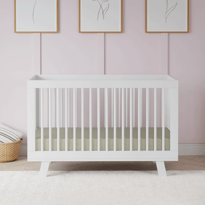M4201W,Babyletto,Hudson 3-in-1 Convertible Crib w/Toddler Bed Conversion Kit in White Finish