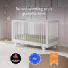M4201W,Babyletto,Hudson 3-in-1 Convertible Crib w/Toddler Bed Conversion Kit in White Finish
