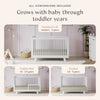 M4201W,Babyletto,Hudson 3-in-1 Convertible Crib w/Toddler Bed Conversion Kit in White Finish