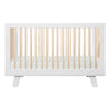 M4201WNX,Babyletto,Hudson 3-in-1 Convertible Crib w/ToddlerBedConversion Kit in White/Washed Natural