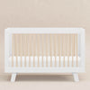 M4201WNX,Babyletto,Hudson 3-in-1 Convertible Crib w/ToddlerBedConversion Kit in White/Washed Natural