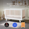 M4201WNX,Babyletto,Hudson 3-in-1 Convertible Crib w/ToddlerBedConversion Kit in White/Washed Natural