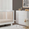 M4201WNX,Babyletto,Hudson 3-in-1 Convertible Crib w/ToddlerBedConversion Kit in White/Washed Natural