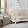 M4201WNX,Babyletto,Hudson 3-in-1 Convertible Crib w/ToddlerBedConversion Kit in White/Washed Natural