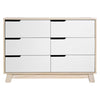 M4216NXW,Babyletto,Hudson 6-Drawer Double Dresser  Assembled in Washed Natural and White