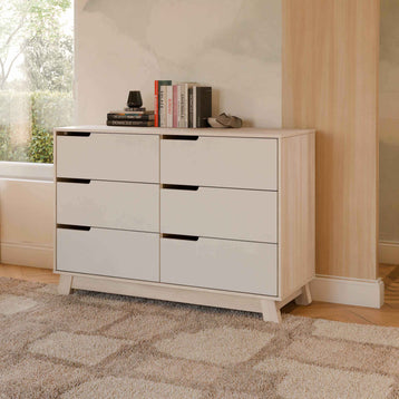 M4216NXW,Babyletto,Hudson 6-Drawer Double Dresser  Assembled in Washed Natural and White