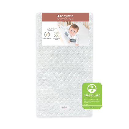 M5346C,Babyletto,Pure Core Non-Toxic Mini Crib Mattress with Hybrid Cover
