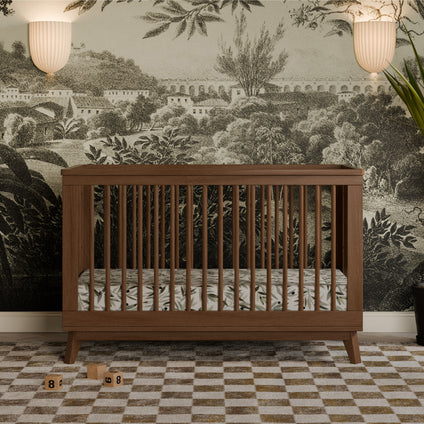 M5801NL,Babyletto,Scoot 3-in-1 Convertible Crib w/Toddler Bed Conversion Kit in Natural Walnut
