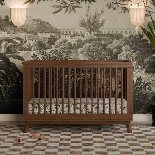 M5801NL,Babyletto,Scoot 3-in-1 Convertible Crib w/Toddler Bed Conversion Kit in Natural Walnut
