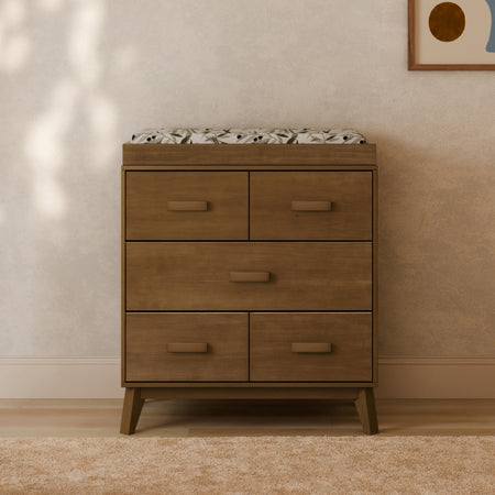 Babyletto Scoot 3-Drawer Changer Dresser, White/ Washed Natural