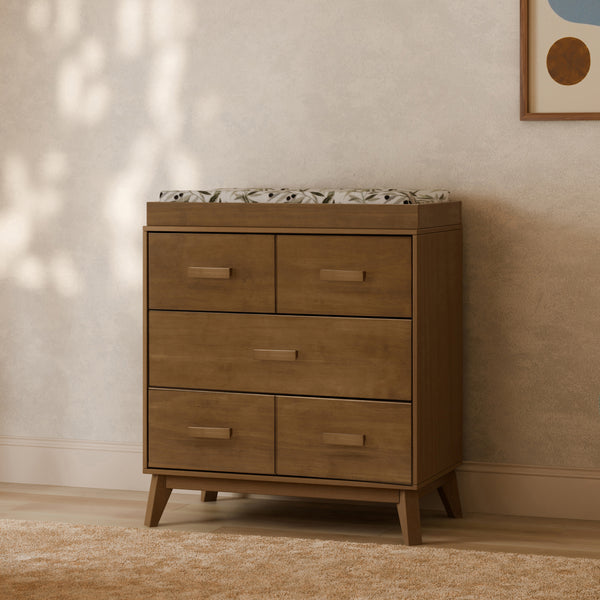 M5823NL,Babyletto,Scoot 3-Drawer Changer Dresser in Natural Walnut