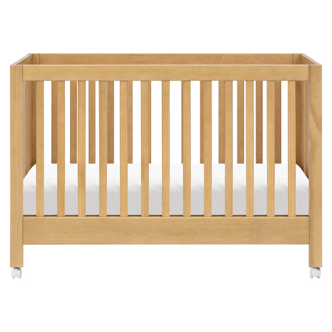 M6601HY,Babyletto,Maki Full-Size Folding Crib w/ Toddler Bed Conversion Kit in Honey