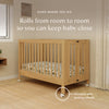 M6601HY,Babyletto,Maki Full-Size Folding Crib w/ Toddler Bed Conversion Kit in Honey
