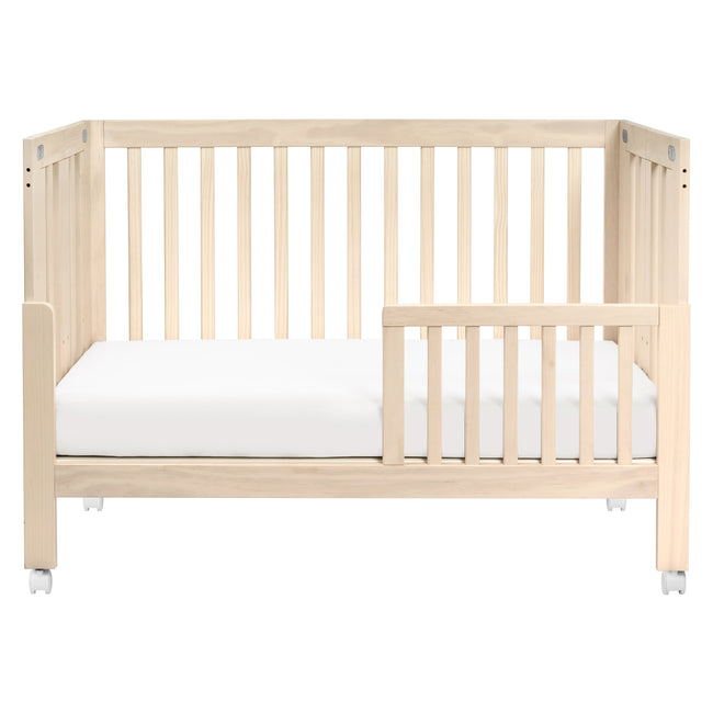 M6601NX,Babyletto,Maki Full-Size Folding Crib w/Toddler Bed Conversion Kit in Washed Natural