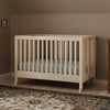 M6601NX,Babyletto,Maki Full-Size Folding Crib w/Toddler Bed Conversion Kit in Washed Natural