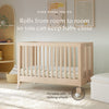 M6601NX,Babyletto,Maki Full-Size Folding Crib w/Toddler Bed Conversion Kit in Washed Natural