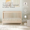 M6601NX,Babyletto,Maki Full-Size Folding Crib w/Toddler Bed Conversion Kit in Washed Natural