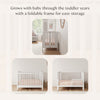 M6601W,Babyletto,Maki Full-Size Folding Crib w/Toddler Bed Conversion Kit in White Finish