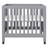 M6698G,Babyletto,Origami Mini Crib in Grey Finish