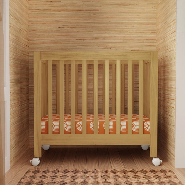 M6698HY,Babyletto,Origami Mini Crib in Honey