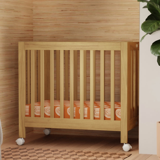 M6698HY,Babyletto,Origami Mini Crib in Honey
