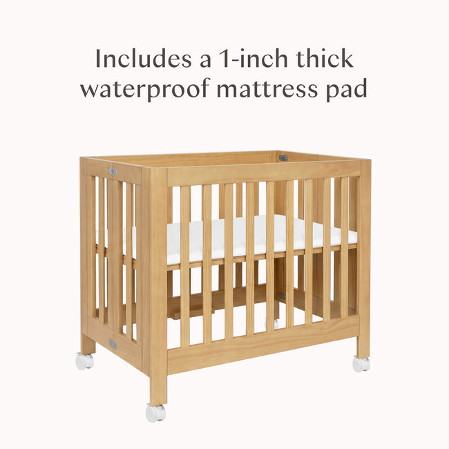 M6698HY,Babyletto,Origami Mini Crib in Honey