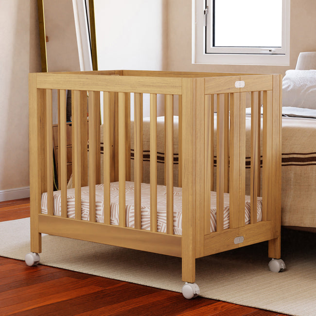 M6698HY,Babyletto,Origami Mini Crib in Honey